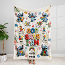 Load image into Gallery viewer, God Says I Am Blanket - Personalized Gifts for Kids Blanket PopCulturePrints
