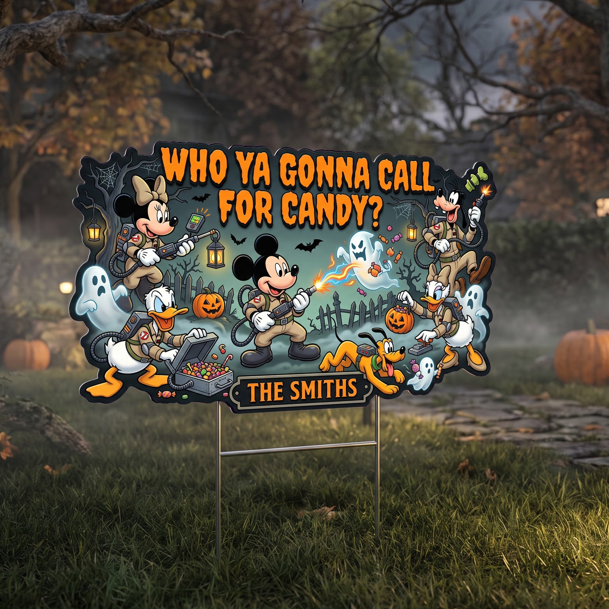 Who Ya Gonna Call For Candy? - Personalized Halloween Yard Sign for Families