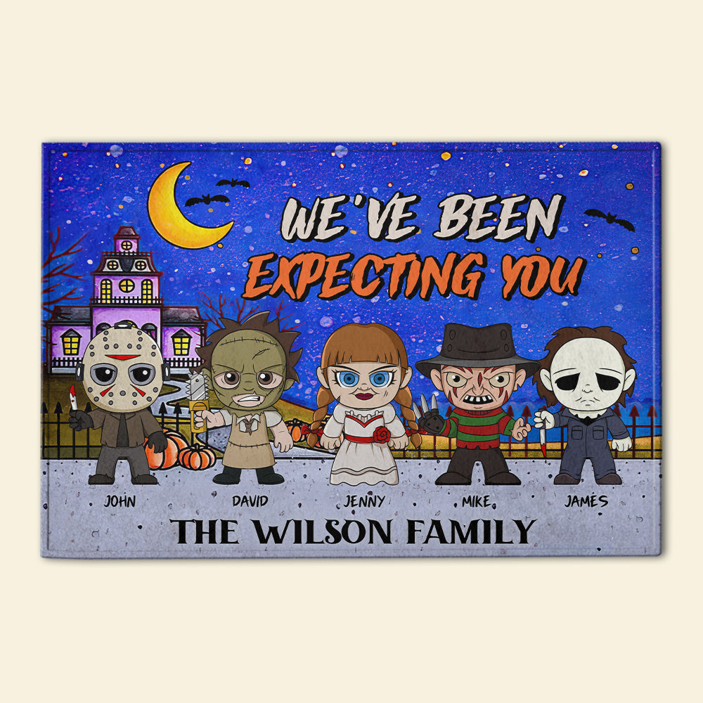 Personalized Spooky Family Halloween Doormat Doormat PopCulturePrints