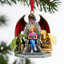 Load image into Gallery viewer, “For Every Book Lover: A Custom Holiday Keepsake” - Personalized Acrylic Christmas Ornament - Unique Gift for Book Enthusiasts, Friends, and Family Ornament PopCulturePrints
