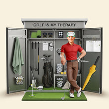 Load image into Gallery viewer, Golf Is My Therapy - Personalized Golf Plaque for Golf Lovers Shaped Plaques PopCulturePrints
