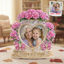 Load image into Gallery viewer, “Bloom With Love” - Personalized Acrylic Plaque - Custom Photo Gift for Mom, Grandma &amp; More Shaped Plaques PopCulturePrints
