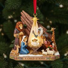Load image into Gallery viewer, A Child Is Born - Born Of A Pride Nativity Christmas Ornament - Custom Gift for Movie Fans Ornament PopCulturePrints
