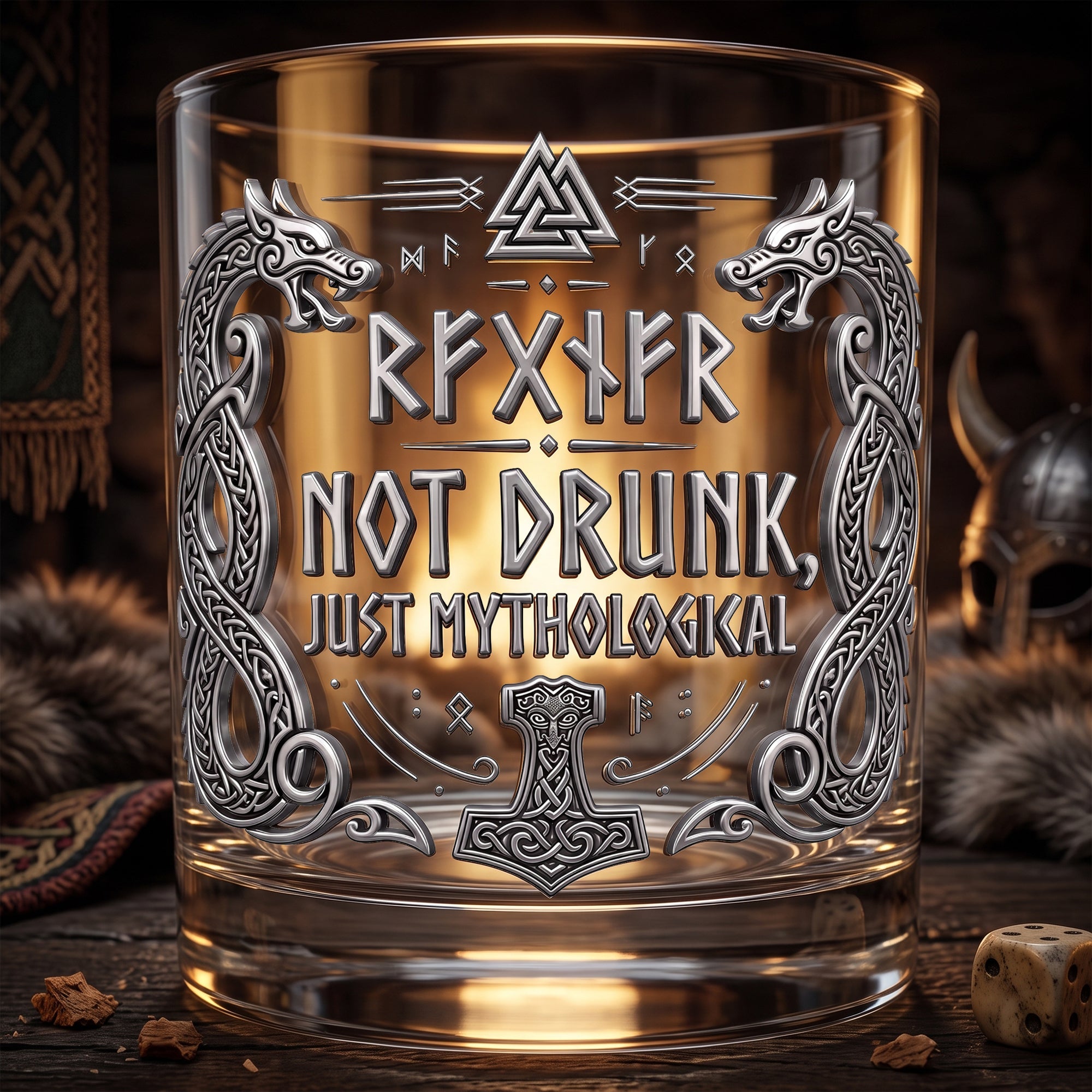 Viking Drinking Glass - Personalized Gifts 05nalu100726 Glass PopCulturePrints