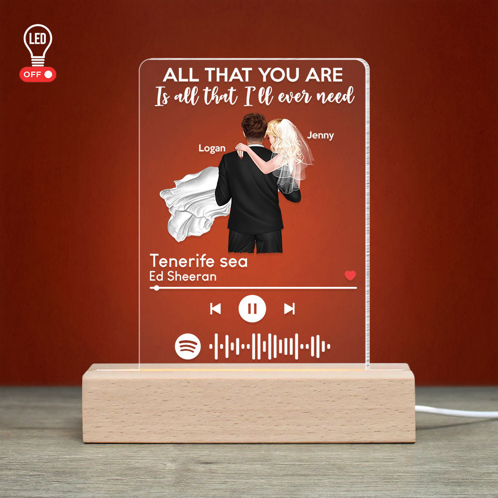 Customizable LED Music Light for Couples - Perfect Valentine's Day Gifts Led Night Light PopCulturePrints