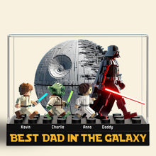 Load image into Gallery viewer, Best Dad in the Galaxy - Personalized Galaxy Dad Plaque - Unique Gift for Dad, Grandpa, or Any Superhero Father Shaped Plaques PopCulturePrints
