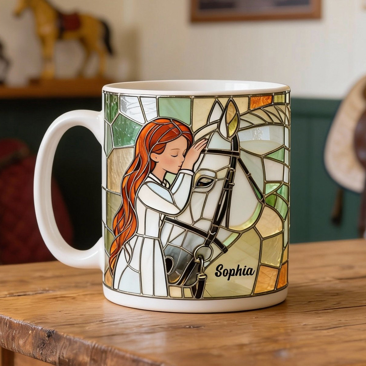 "Horses Bring Us Together - Customizable Coffee Mug for Horse Lovers" Coffee Mug PopCulturePrints
