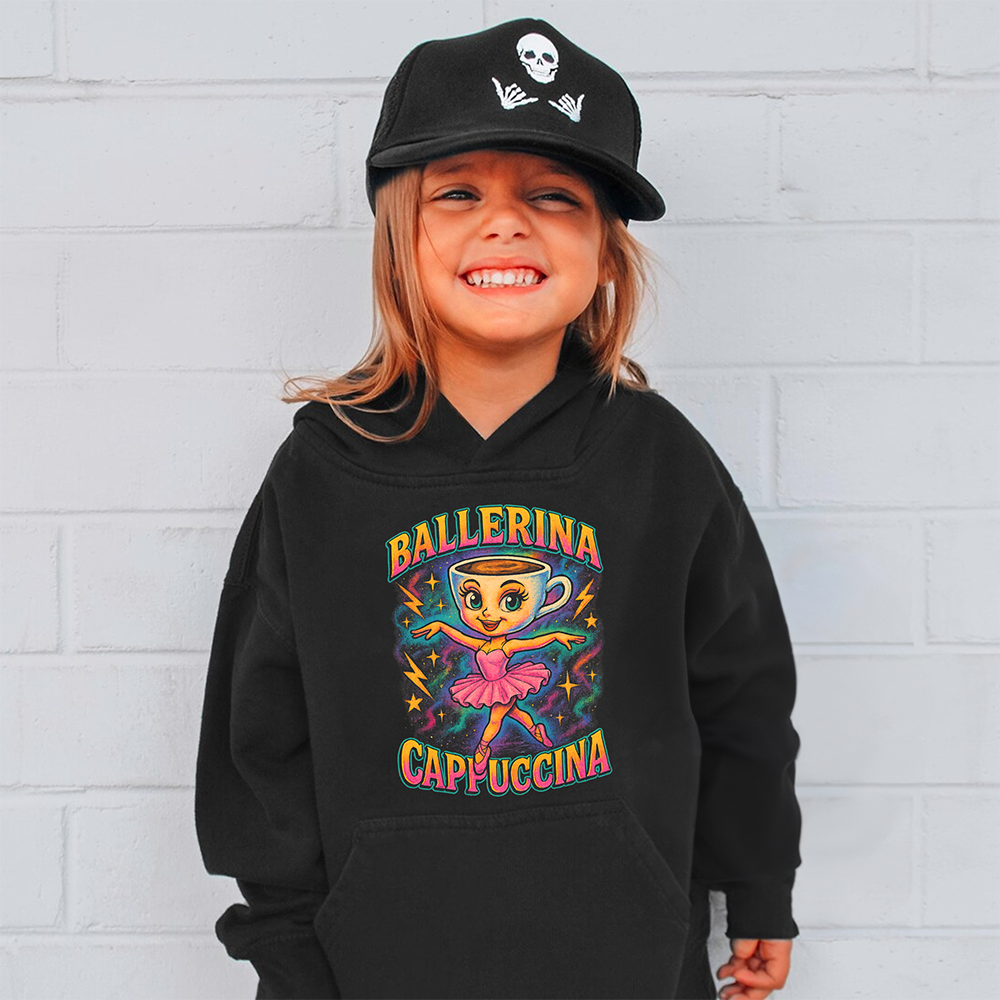 "Dance into Your Dreams with Our Ballerina Cappuccina Shirt" - Customizable Gift for Kids Shirts PopCulturePrints