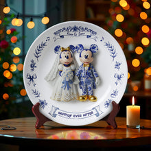 Load image into Gallery viewer, Celebrate Love with Personalized Charm - Cute Cartoon Couple Round Plate Ceramic Round Plate PopCulturePrints
