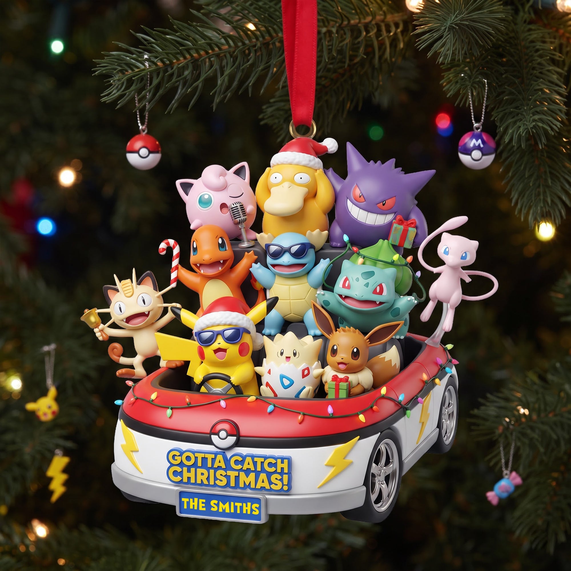 Gotta Catch Christmas Ornament - Personalized Gifts for Pokemon Fans