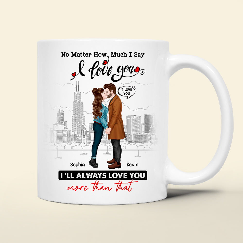 Personalized Couple Coffee Mug - I Love You Always Coffee Mug PopCulturePrints