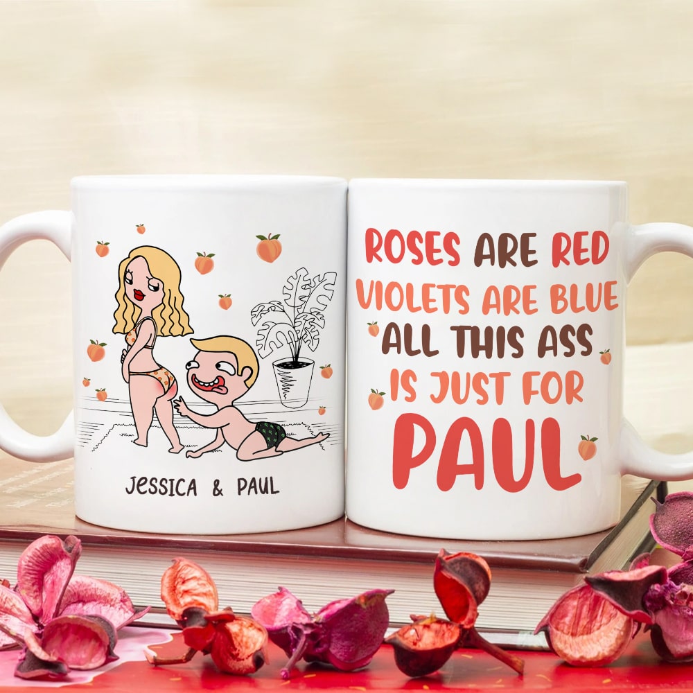 Personalized Couple Coffee Mug - All This Ass Is Just For You Coffee Mug PopCulturePrints