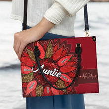 Load image into Gallery viewer, “Nana&#39;s Love Blooms Bright” - Personalized Leather Bag for Mom, Grandma, and Loved Ones Leather Bag PopCulturePrints
