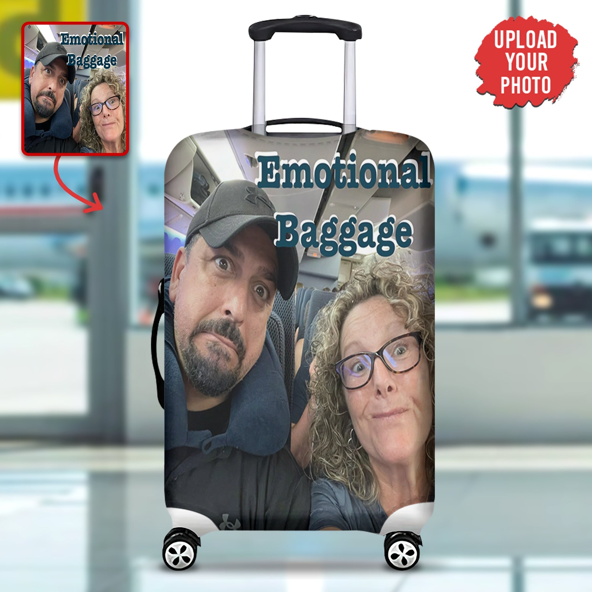 Personalized Emotional Baggage Couple Luggage Cover Luggage Covers PopCulturePrints