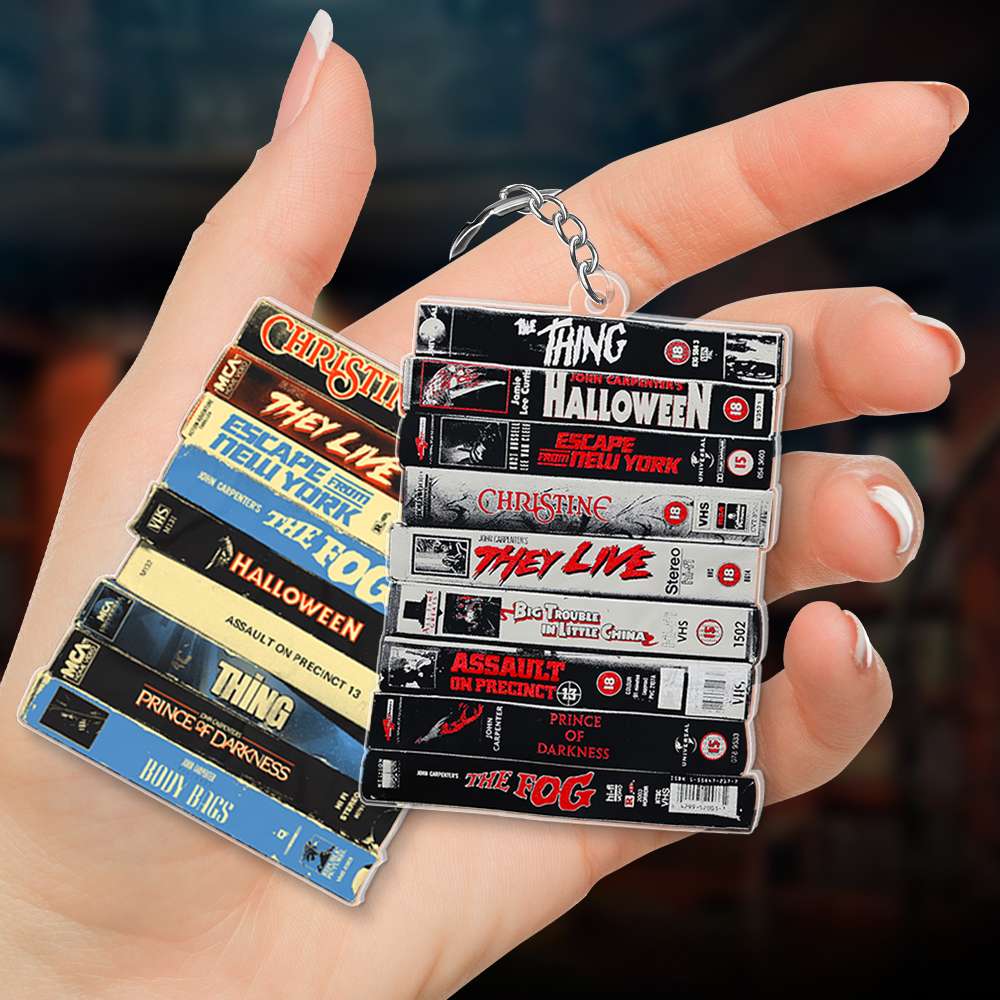 Vintage Horror Film Collection Keychain - Perfect Gift for Movie Buffs