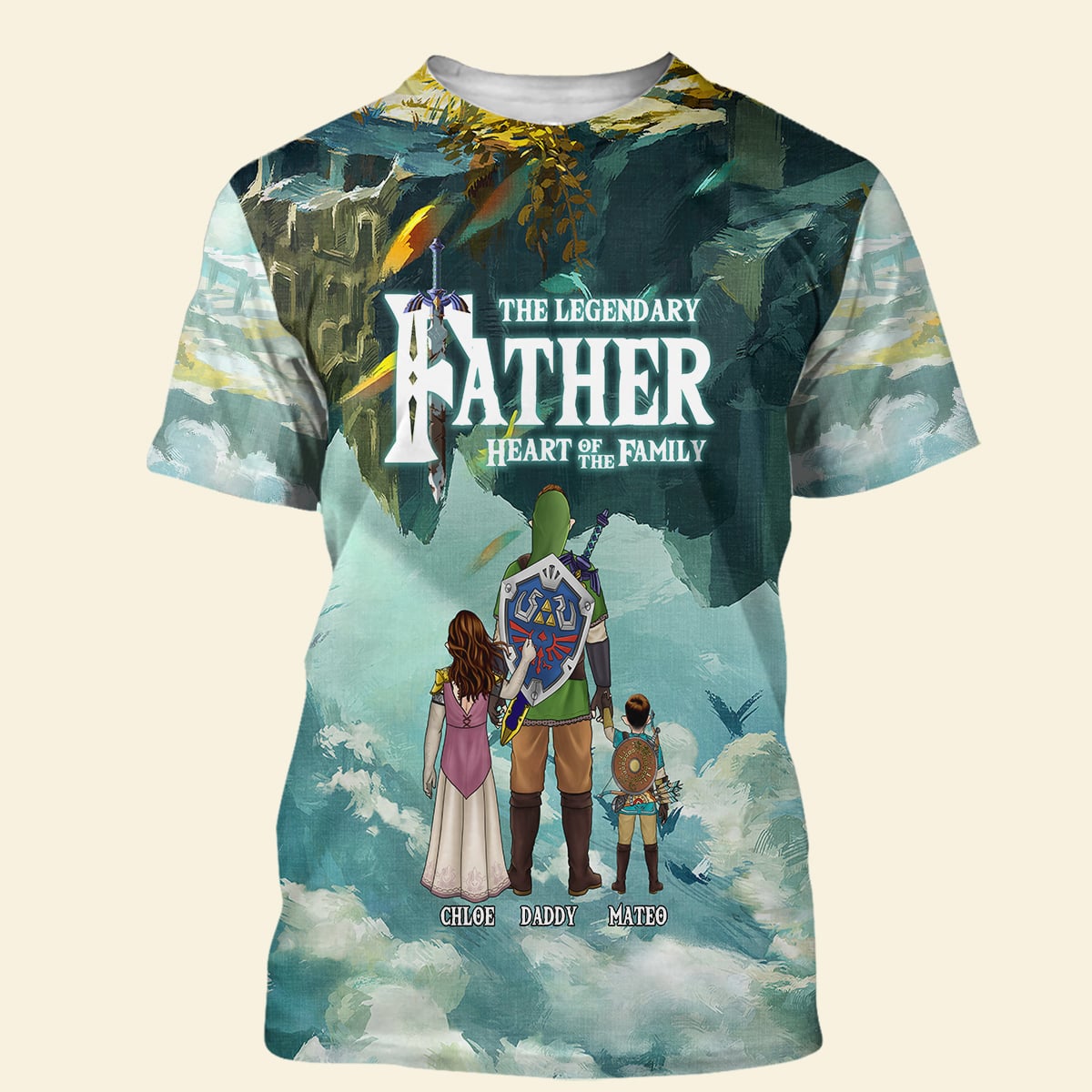Legendary Dad 3D Shirt - Personalized Family Adventure AOP Products PopCulturePrints