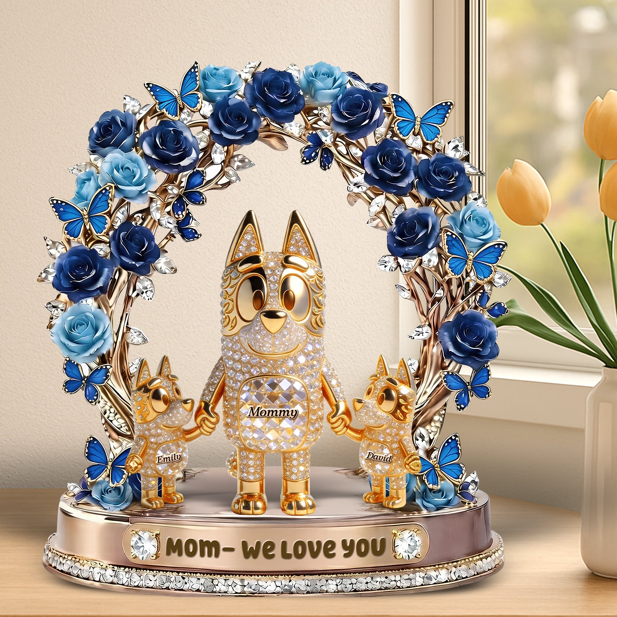 Mom, We Love You - Personalized Acrylic Plaque Gift for Mom, Grandma & More Shaped Plaques PopCulturePrints