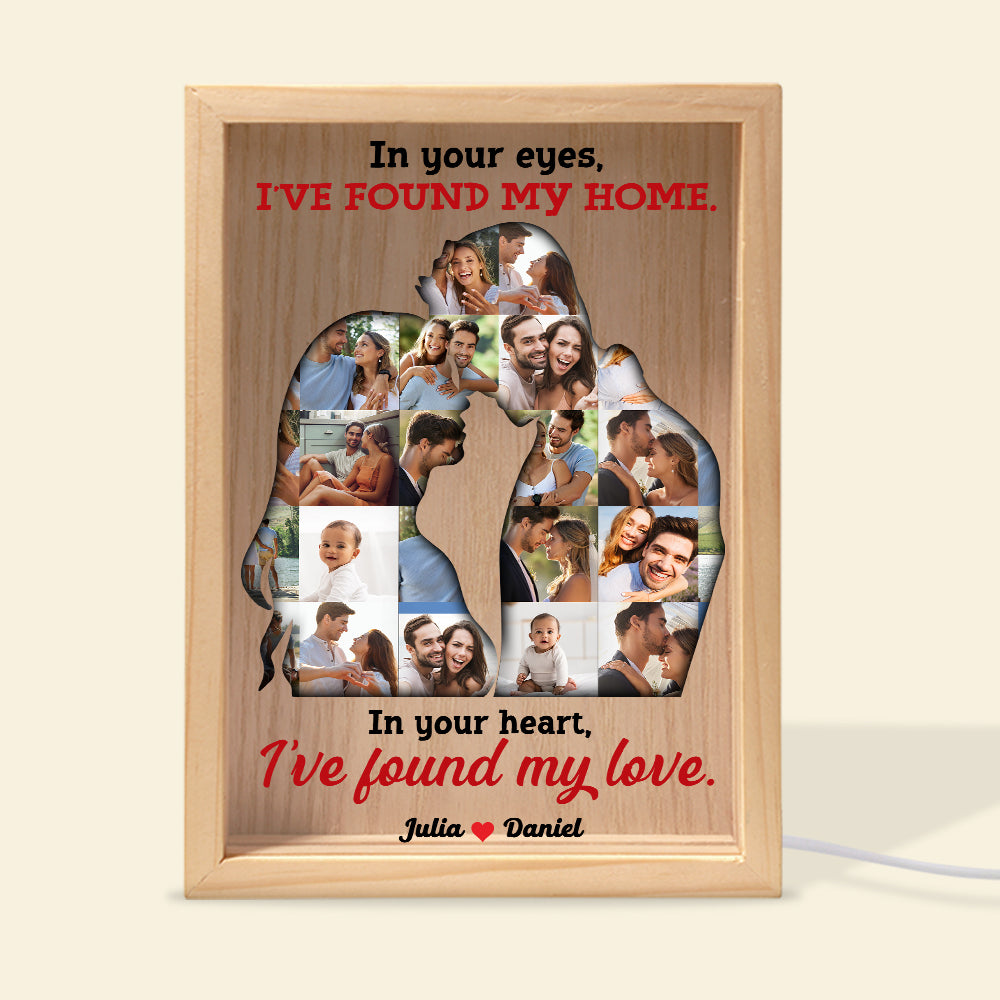 Personalized Light Box for Couples: 'In Your Eyes, I've Found My Home' PopCulturePrints