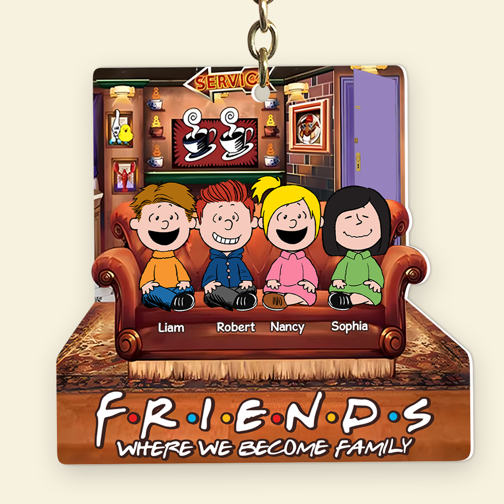 Personalized Friends Keychain - Custom Gifts for Movie Lovers Keychains PopCulturePrints