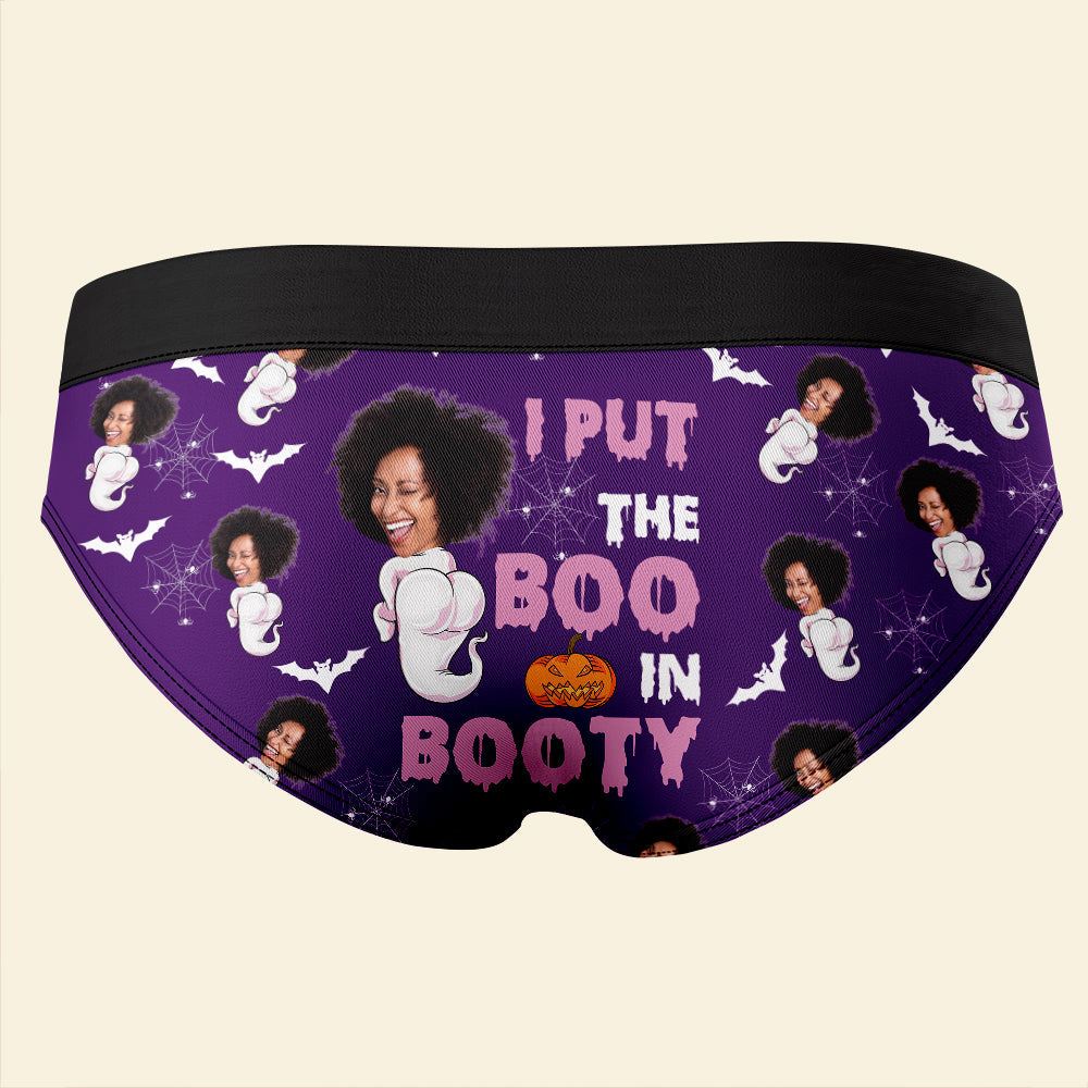 Custom Halloween Women's Briefs - Boo In Booty Design