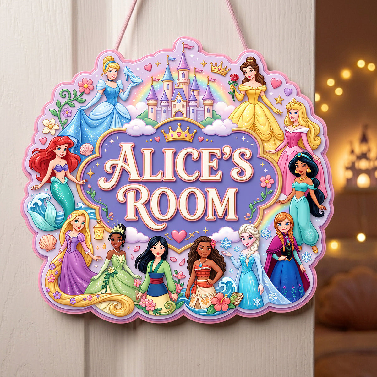 Every Princess Needs a Special Place - Fairytale Room Door Acrylic Sign - Personalized Gift for Kids