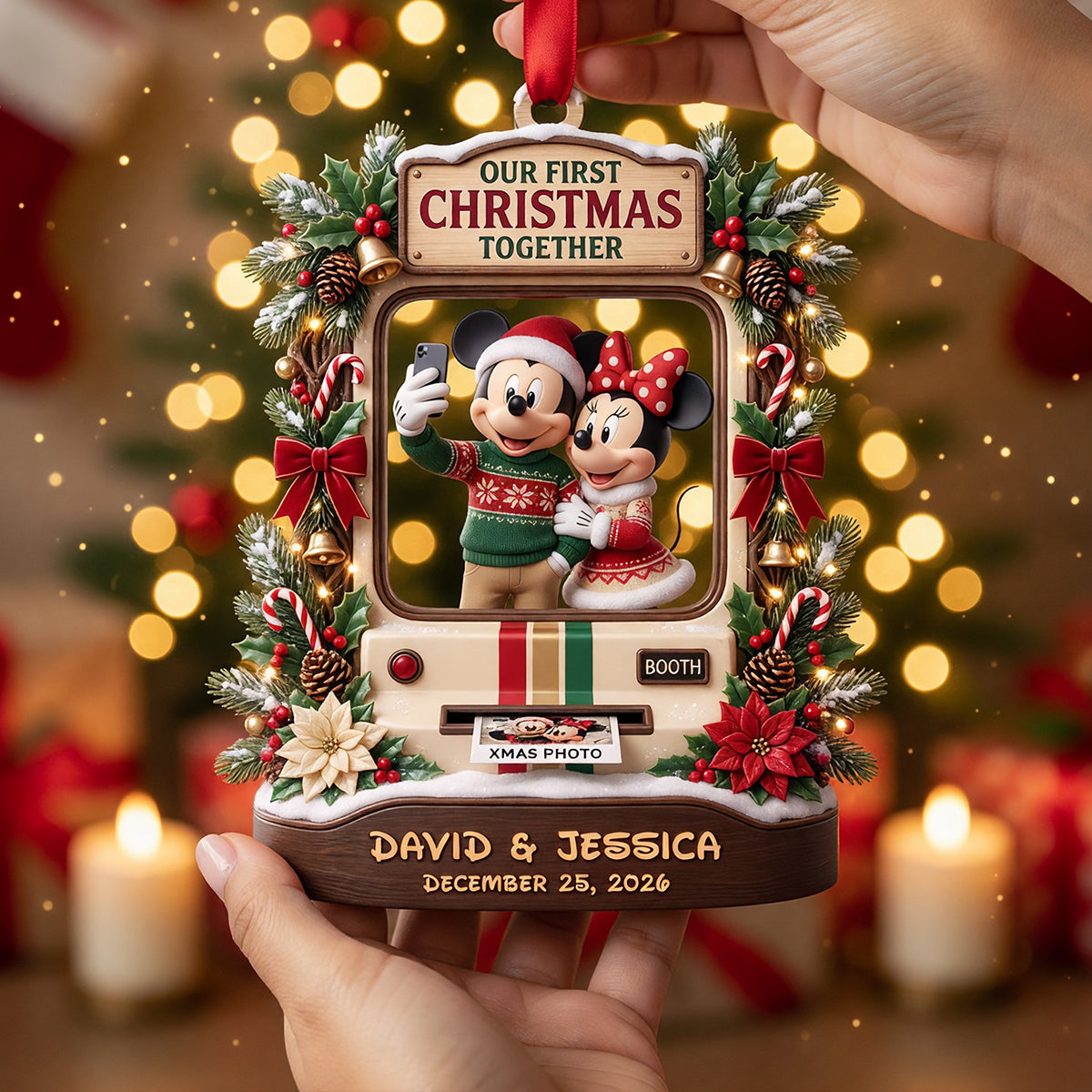 Our First Christmas Together Ornament - Personalized Gift for Couples