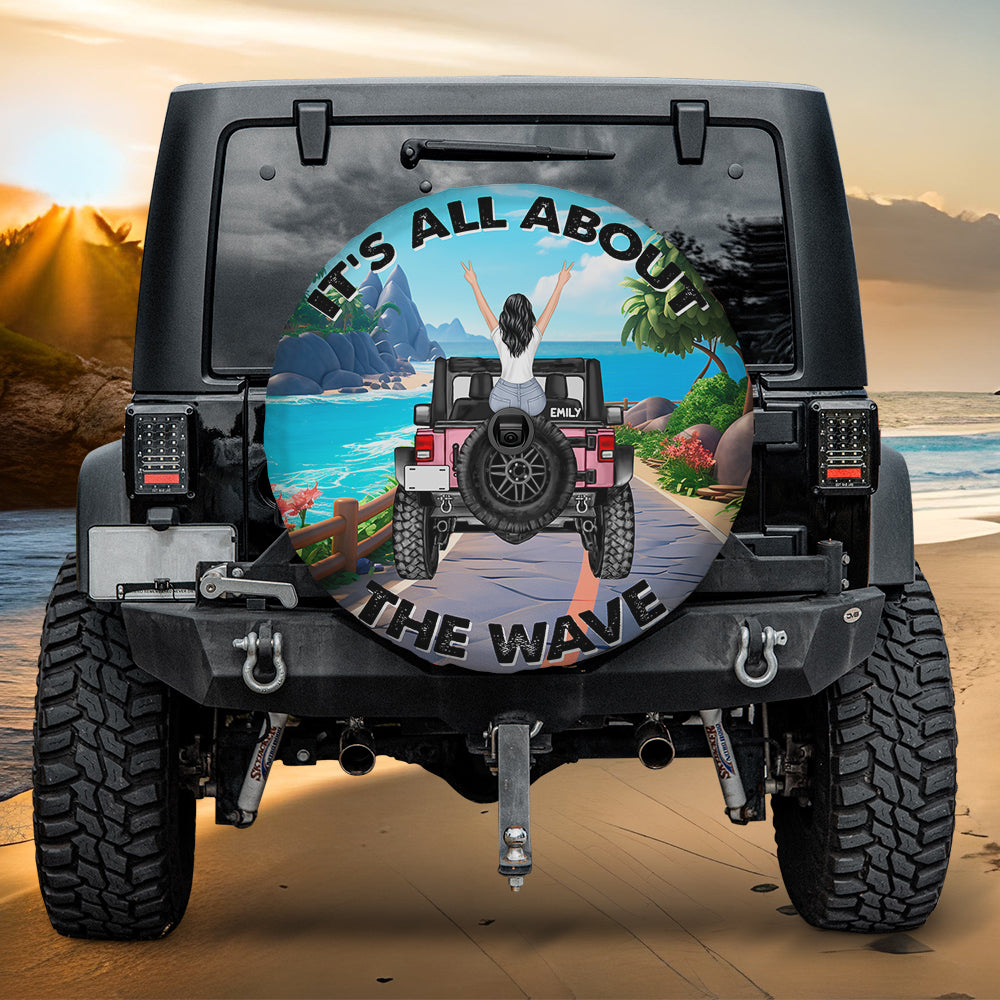 Personalized Jeep Spare Tire Cover - It's All About the Wave