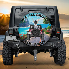 Load image into Gallery viewer, Personalized Jeep Spare Tire Cover - It&#39;s All About the Wave
