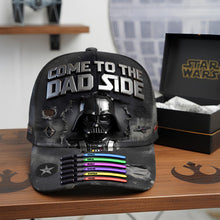Load image into Gallery viewer, “Join the Dad Side” - Personalized Cosmic Dad Hat - Unique Gift for Dad, Grandpa &amp; Fathers Caps PopCulturePrints
