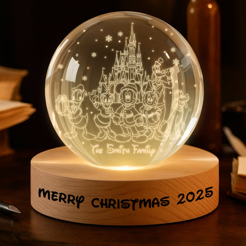 Together Family Moments Crystal Ball Night Light - Custom Personalized Gifts for Family Night Lights PopCulturePrints