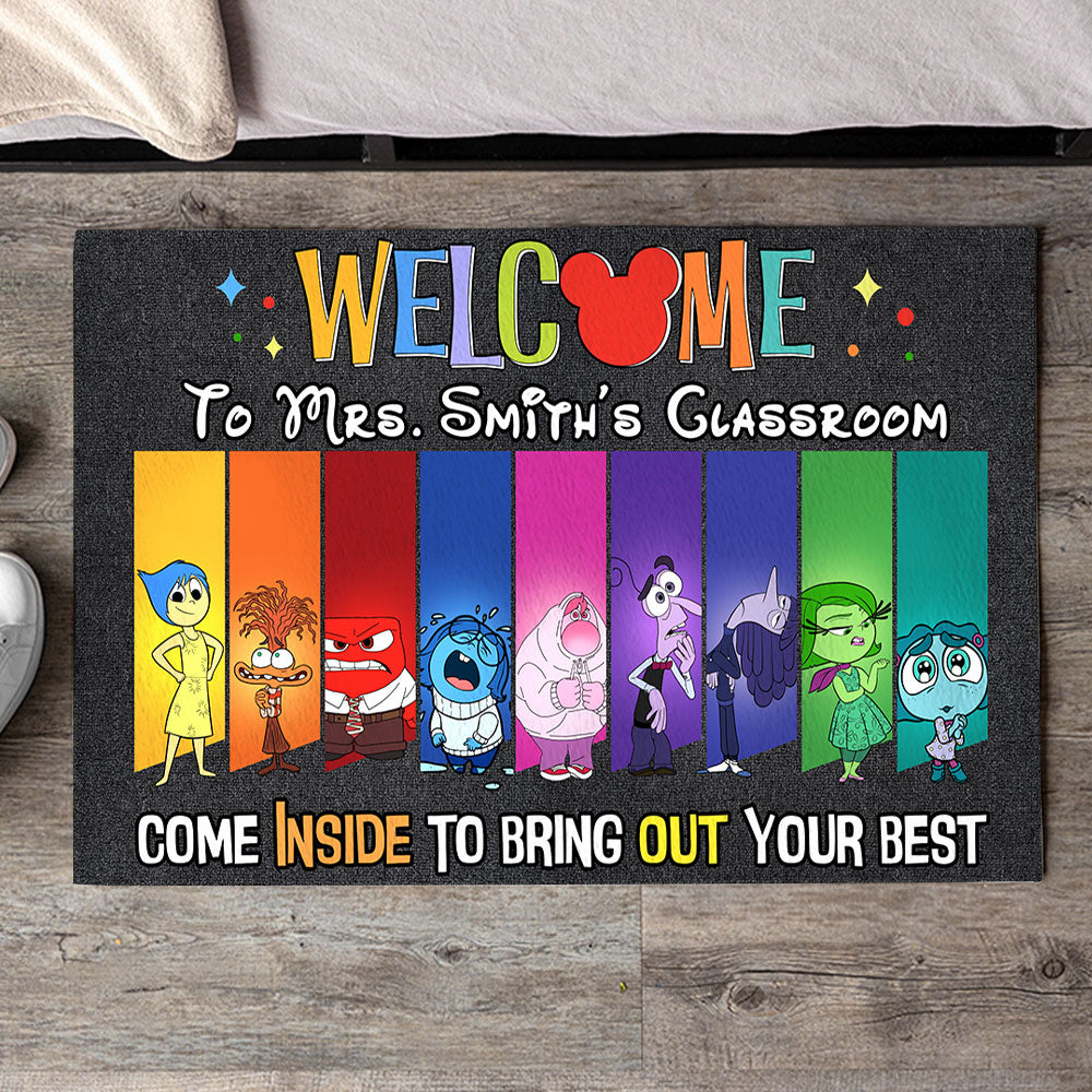 Personalized Classroom Welcome Mat - Inside Out Inspired