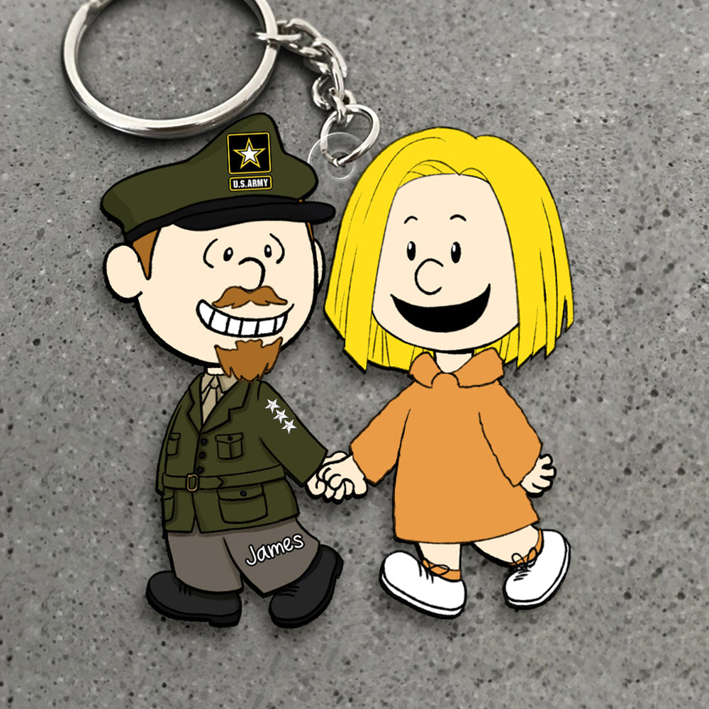 Custom Couple Keychain - Meaningful Personalized Valentine's Day Gifts Keychains PopCulturePrints