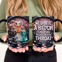 Load image into Gallery viewer, I&#39;d Bite a Bitch for You Right in the Throat - Personalized Snake Friends Mug Coffee Mug PopCulturePrints

