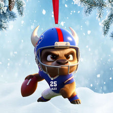 Load image into Gallery viewer, Customizable Football Lover Christmas Ornaments Set
