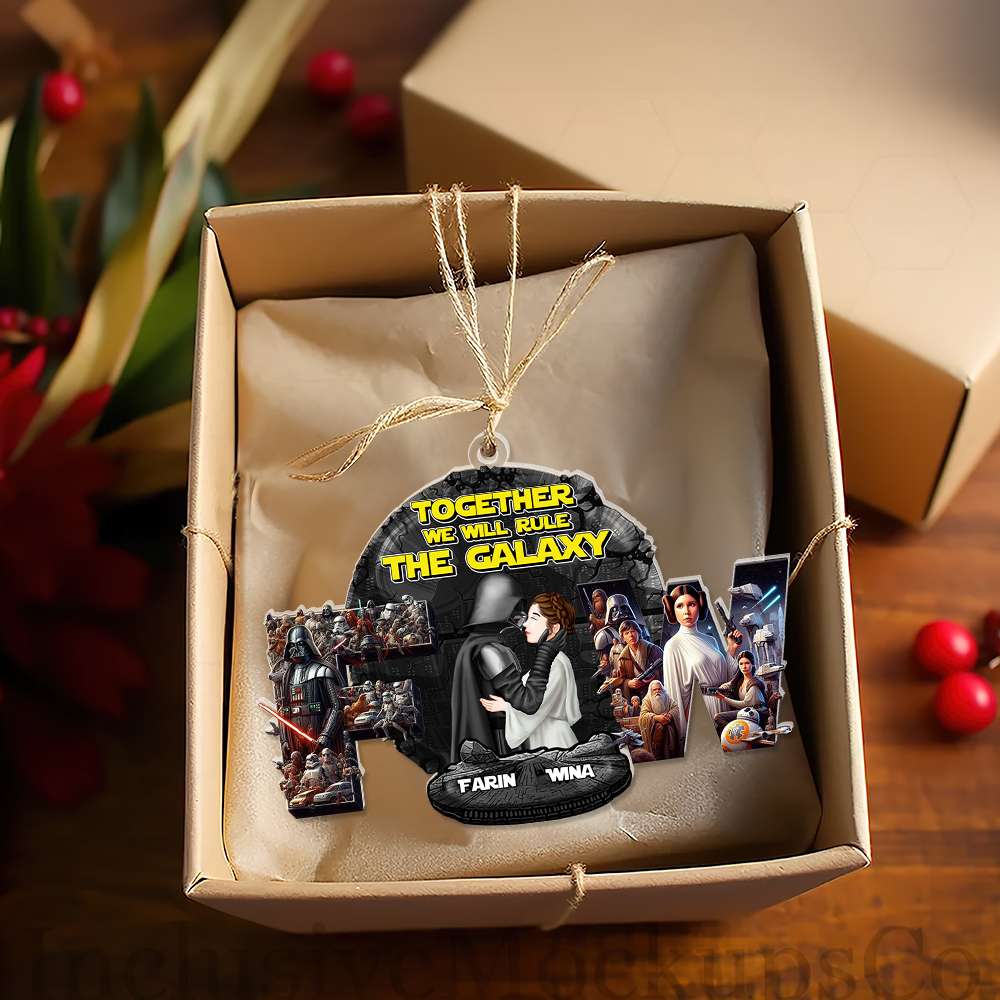 Personalized Galactic Love Ornament - Unique Valentine's Day Gifts for Couples Ornament PopCulturePrints