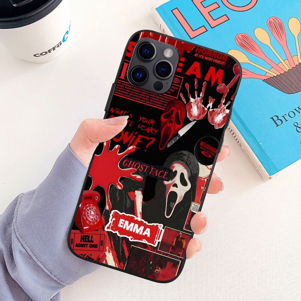 Personalized Ghost Face Phone Case - Perfect Spooky Gift for Horror Fans