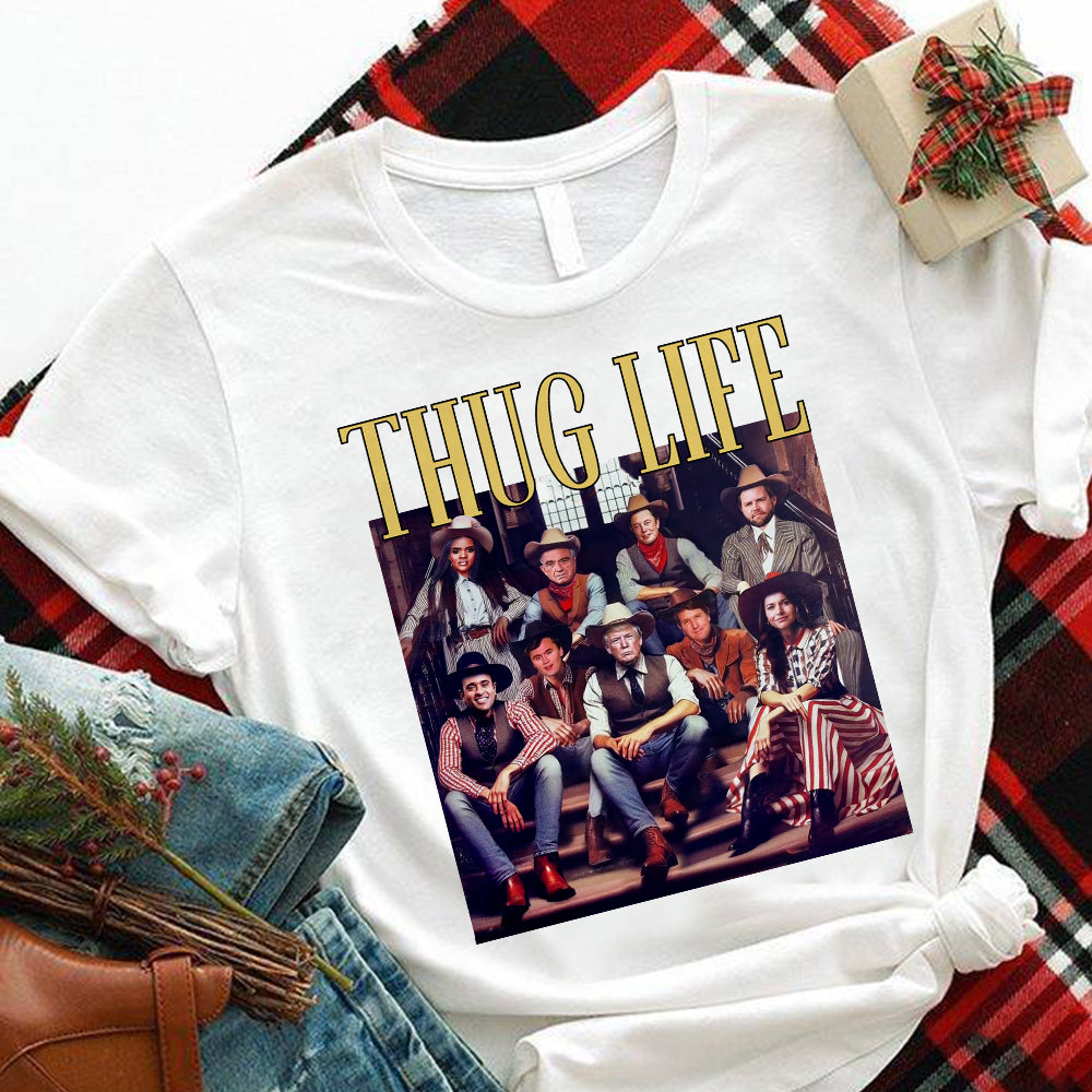 Retro 'Thug Life' Christmas Sweater Shirts PopCulturePrints