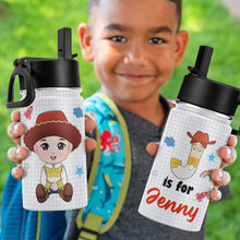 Load image into Gallery viewer, Personalized Kids Tumbler - Cowboy Theme Tumbler Cup PopCulturePrints
