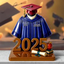 Load image into Gallery viewer, Celebrate Achievement with Personalized Graduation Uniform Acrylic Plaque - Custom Gift for Graduates Shaped Plaques PopCulturePrints
