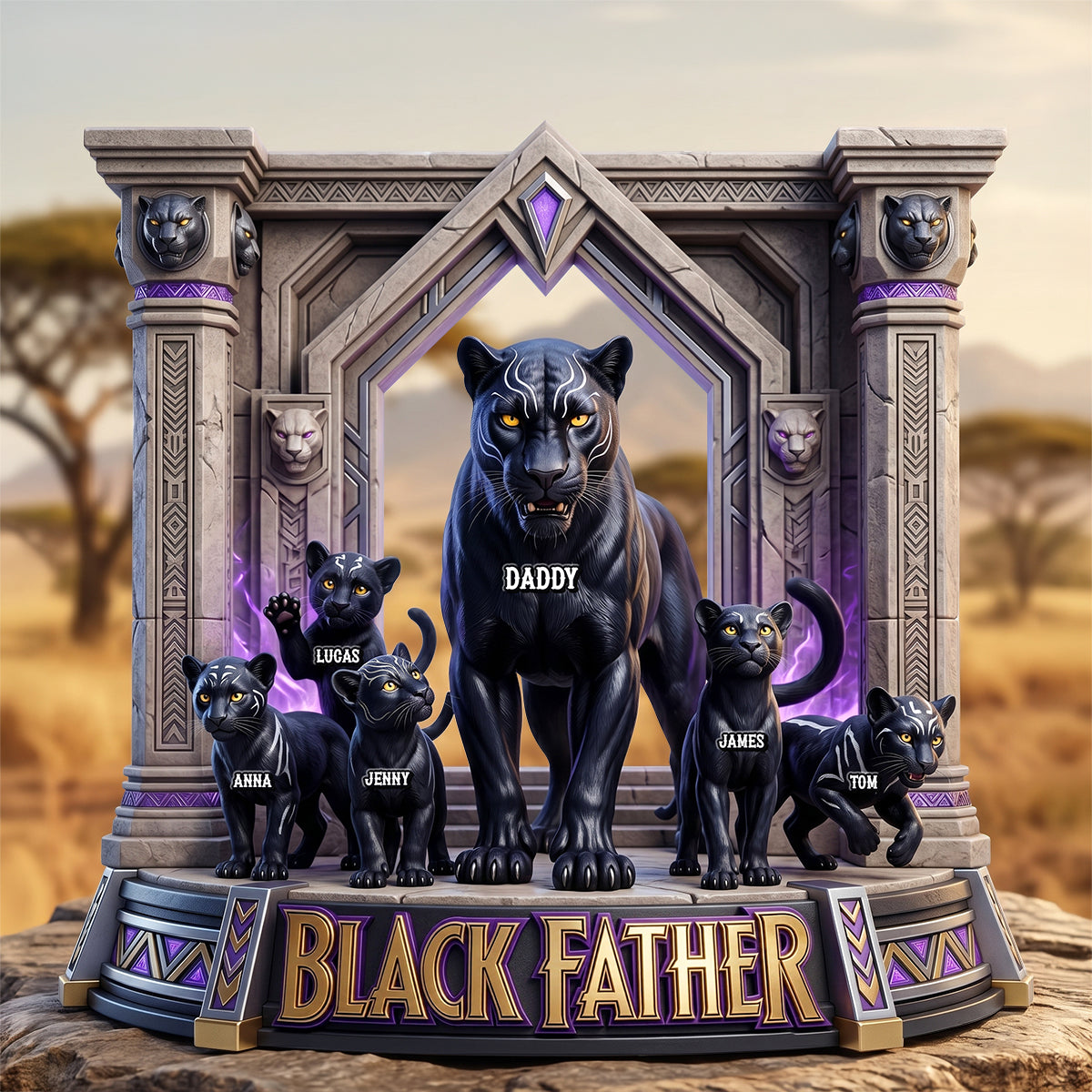 “The Best Warrior Dad” - Personalized Acrylic Plaque Gift for Dad, Grandpa, and Kids Shaped Plaques PopCulturePrints