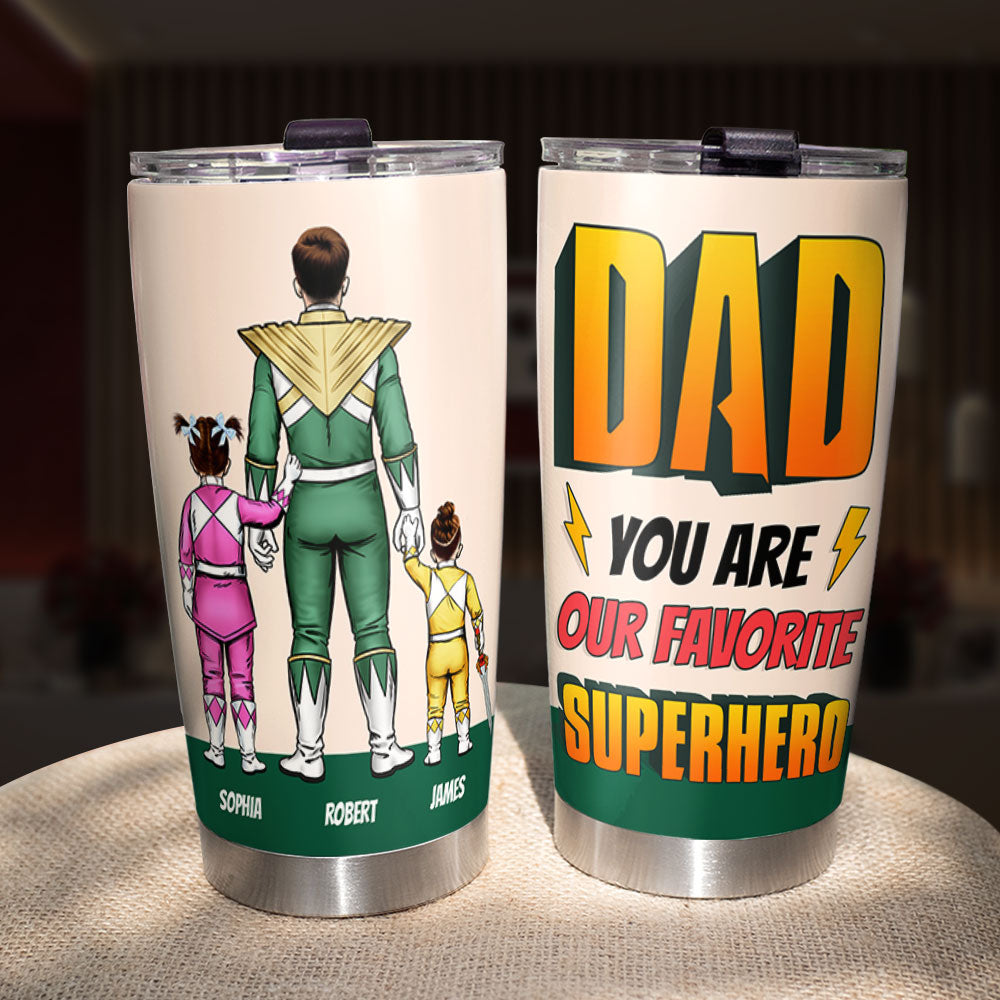 Personalized Superhero Dad Tumbler