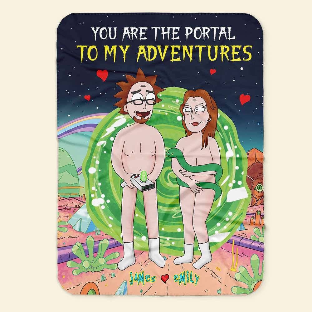 Personalized Adventure Portal Couple Blanket - Unique Valentine's Day Gifts Blanket PopCulturePrints