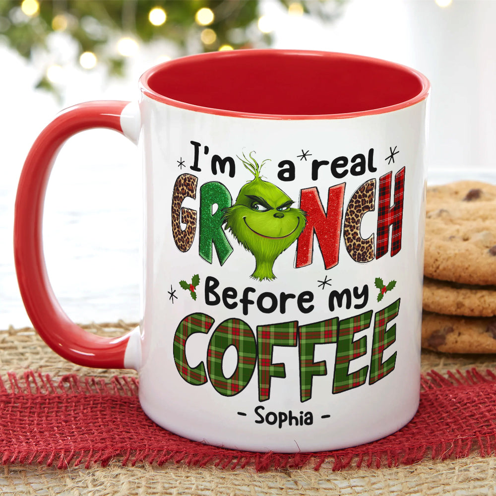 Personalized Grumpy Before Coffee Mug - Christmas Gift for Coffee Lovers