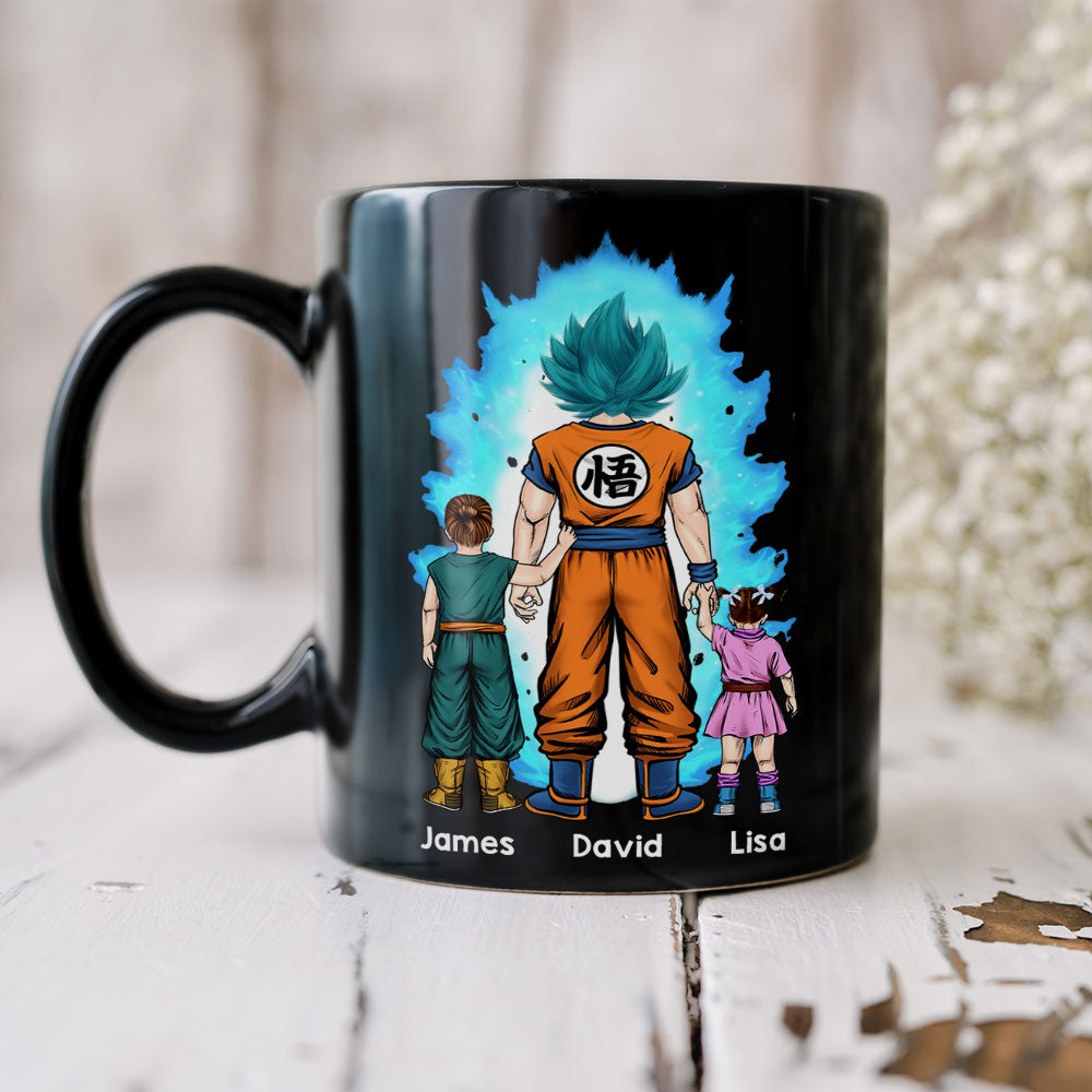 Super Saiyan Dad Personalized Mug - Best Gift for Anime Fans Coffee Mug PopCulturePrints
