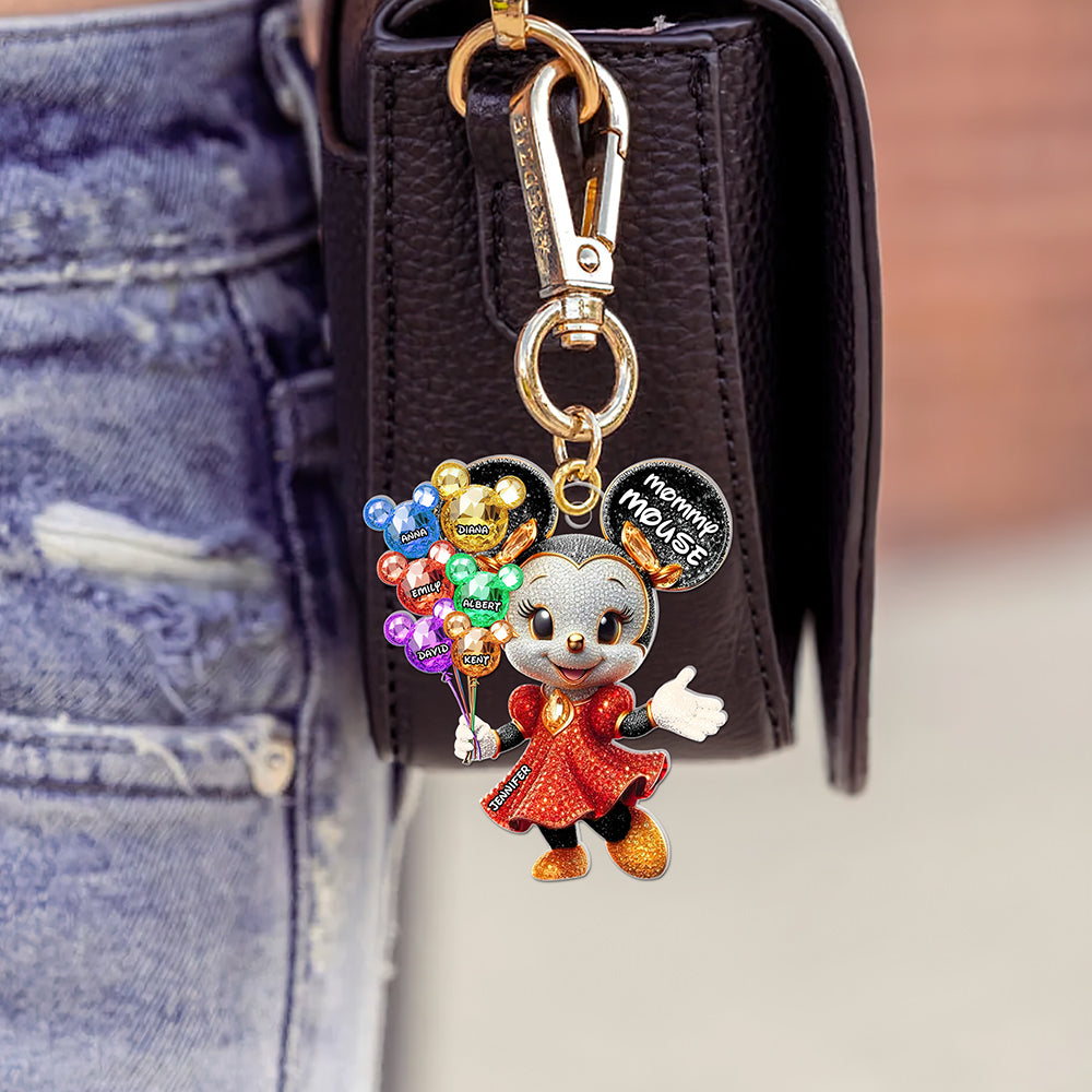 "Celebrate Mom with a Touch of Magic!" - Personalized Mommy Mouse Keychain - A Unique Gift for Moms and Grandmas Keychains PopCulturePrints