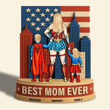 Load image into Gallery viewer, Best Mom Ever - Personalized Acrylic Plaque Gift for Mom Shaped Plaques PopCulturePrints
