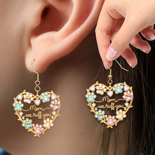 Load image into Gallery viewer, “Mom, we ruff you” - Personalized Paw Print Earrings - Custom Gift for Dog Lovers Earrings PopCulturePrints
