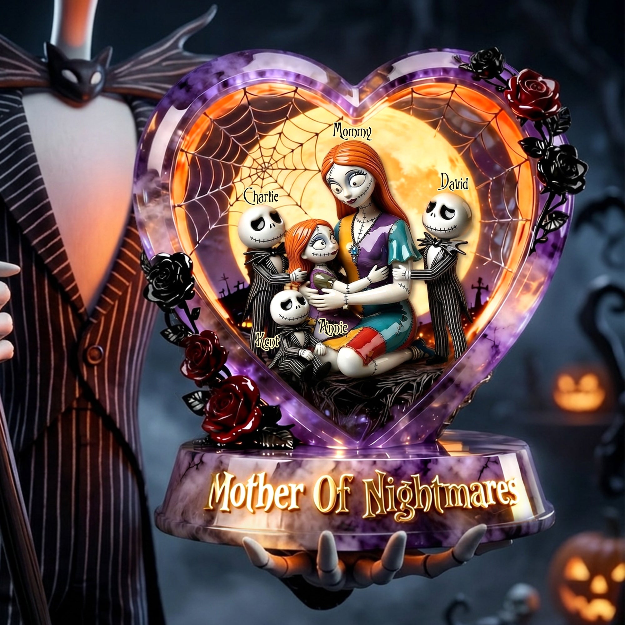 "Celebrate the Spooky Spirit with Customization!" - Personalized Spooky Mom And Kids Light Box - The Perfect Mother's Day Gift Light Box PopCulturePrints