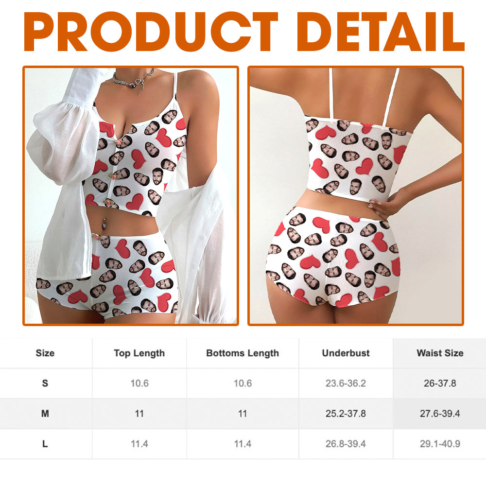 “Make Her Smile with Personalized Love!” - Heart Lingerie Set - Custom Photo Gifts For Her AOP Products PopCulturePrints