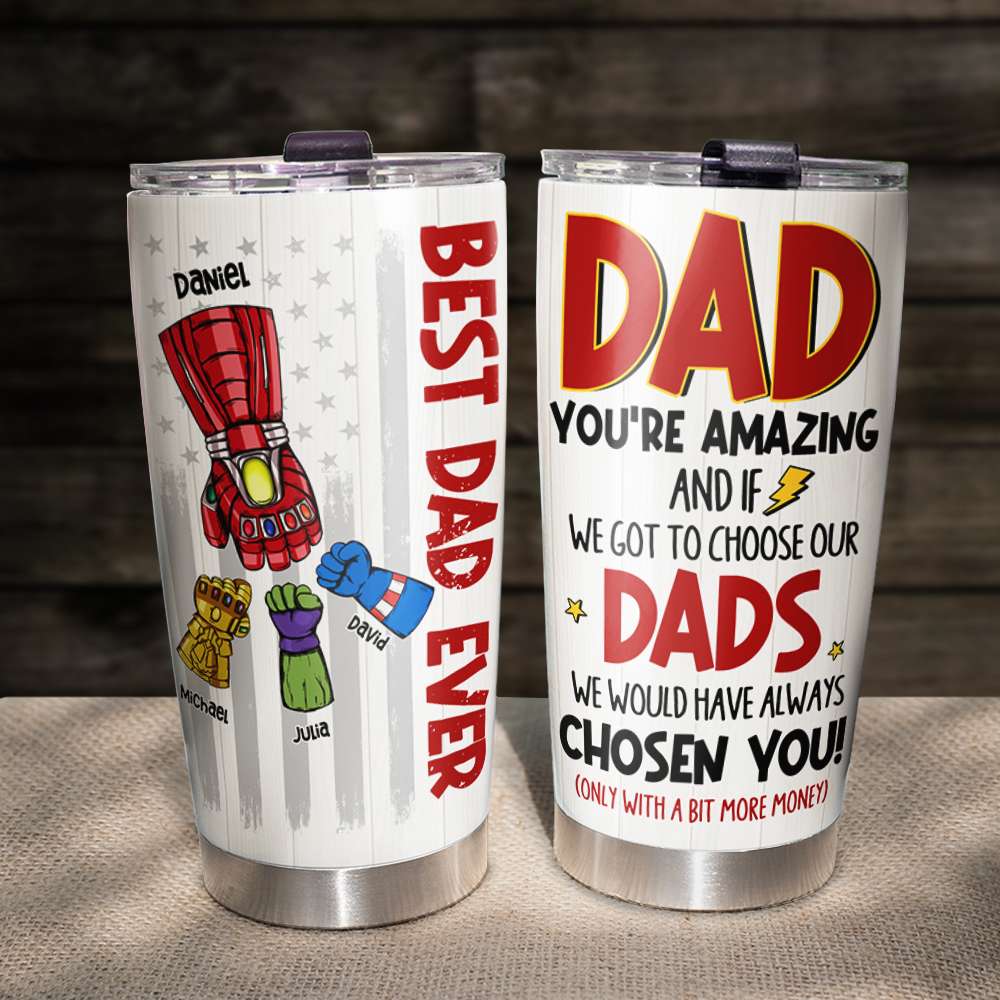 Best Dad Ever Personalized Family Tumbler